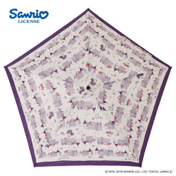 折りたたみ雨傘 Light Umbrella【ハローキティ/赤い屋根のお家】