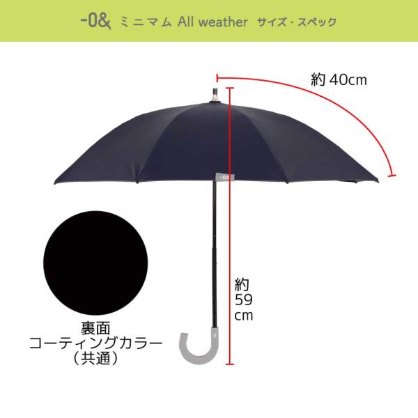 ゼロアンドの晴雨兼用日傘【ミニマム/6カラー】