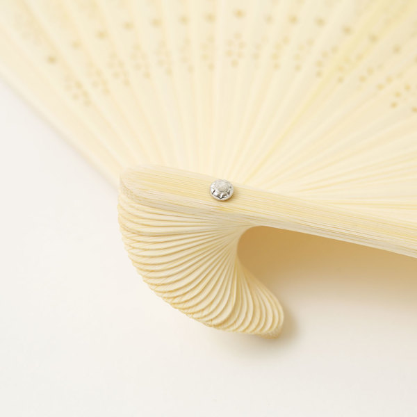 送料込】晴雨兼用2段ミニ折りたたみ日傘＆扇子【百合（勿忘草色