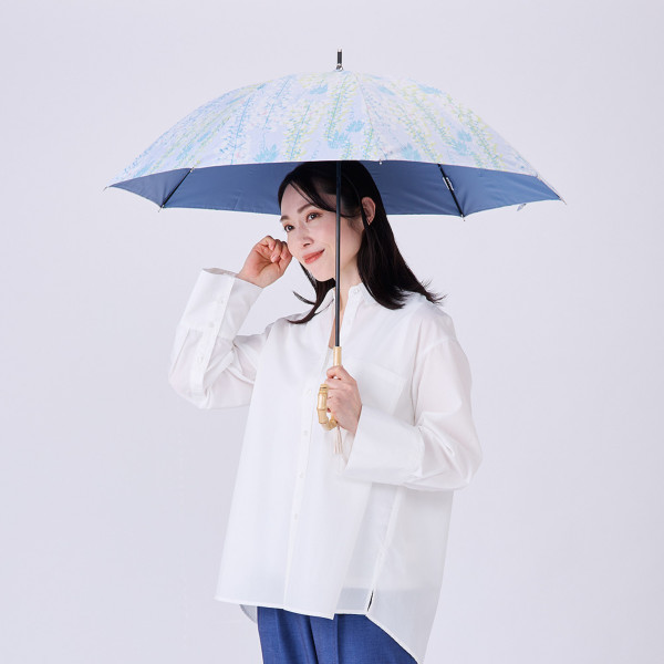 河馬印本舗の晴雨兼用日傘【藤（薄紅藤/うすべにふじ）】