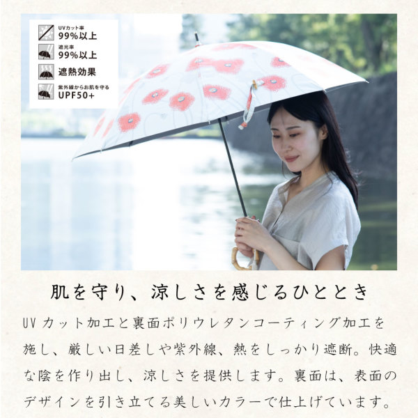河馬印本舗の晴雨兼用日傘【ミモザ(水色/みずいろ)】 河馬印本舗の晴雨兼用日傘【ミモザ(水色/みずいろ)】