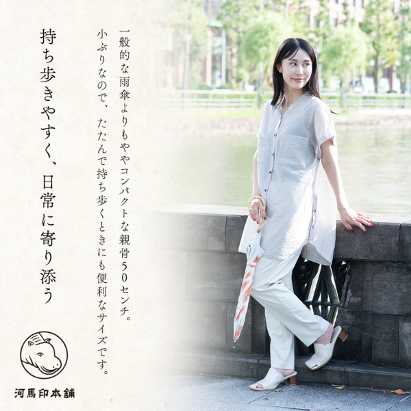 新品【河馬印本舗】晴雨兼用日傘 はなしょうぶ 薄藍 日傘 プレゼント タグ付き 多様な 河馬印本舗の晴雨兼用日傘【はなしょうぶ（薄藍/うすあい