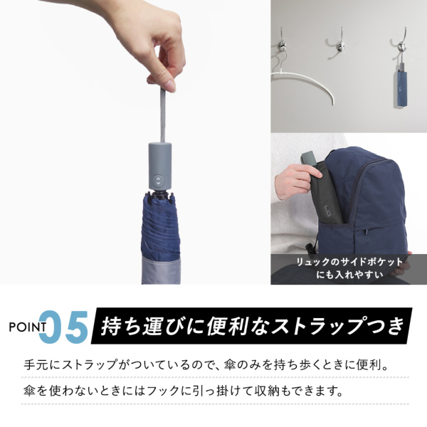 雨晴兼用折りたたみ自動開閉雨傘【無地/3カラー】｜折りたたみ傘