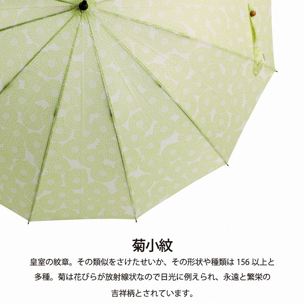 12本骨雨傘【菊小紋】