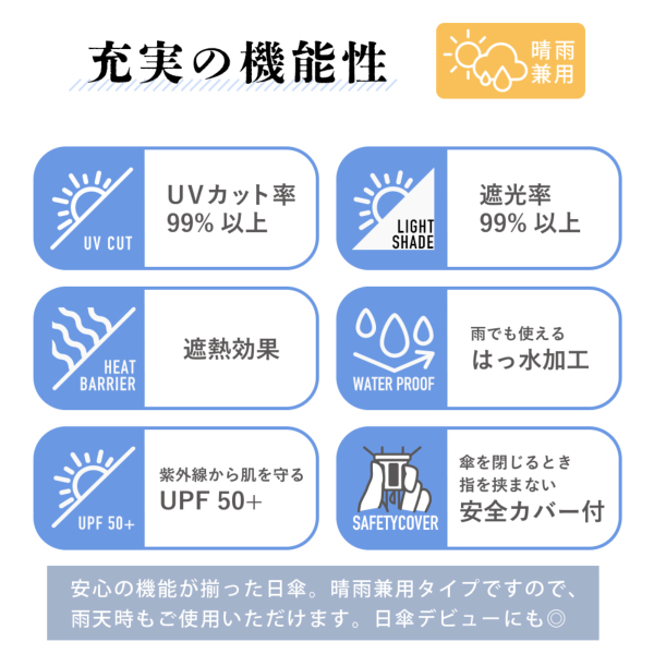 晴雨兼用日傘【フリル/3カラー】｜長傘 ｜LINE DROPS