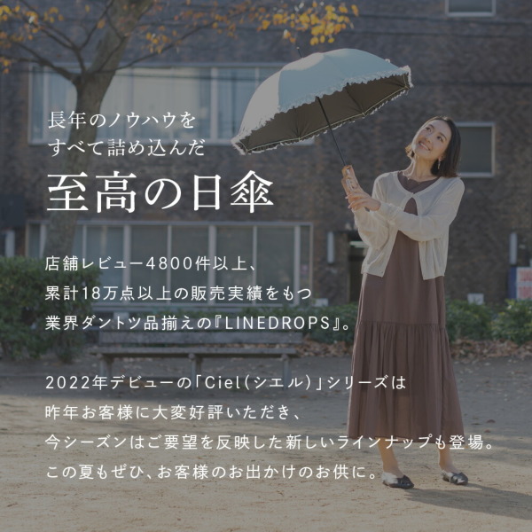 送料込】Ciel（シエル）の晴雨兼用日傘【マーメイドパラソル/6