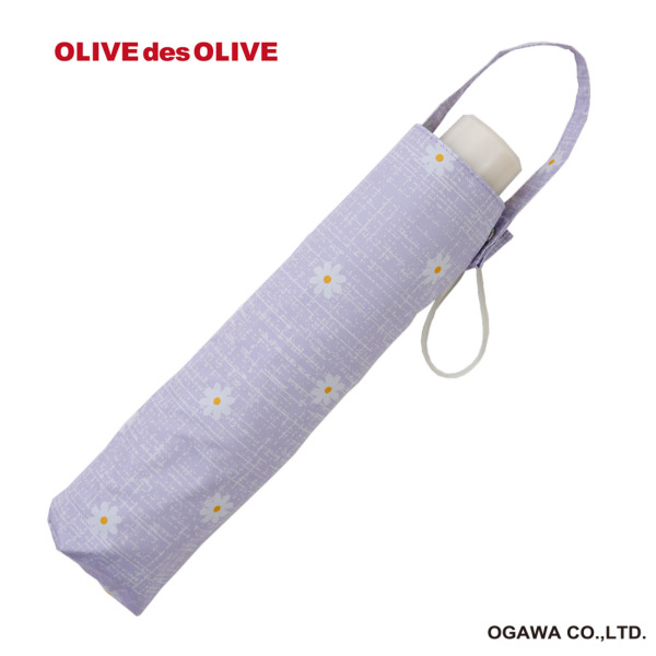 OLIVE des OLIVEの晴雨兼用折りたたみ日傘【無地/3カラー】 OLIVE des OLIVEの晴雨兼用折りたたみ日傘【無地/3カラー】