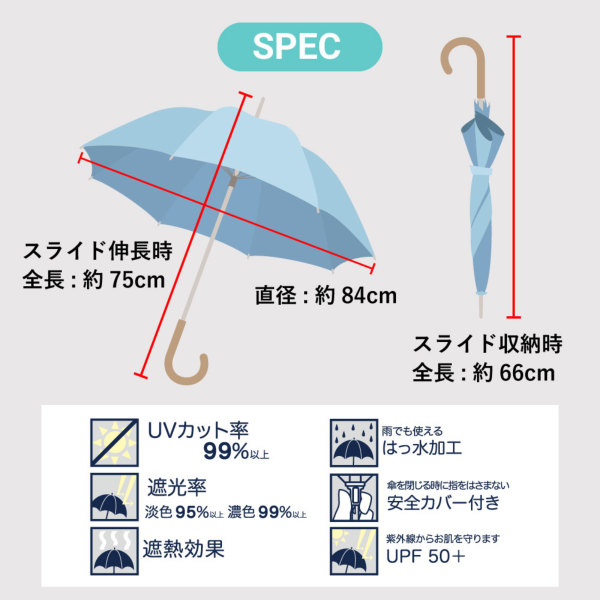 晴雨兼用日傘【ブラインドシャドウ】｜長傘 ｜LINE DROPS