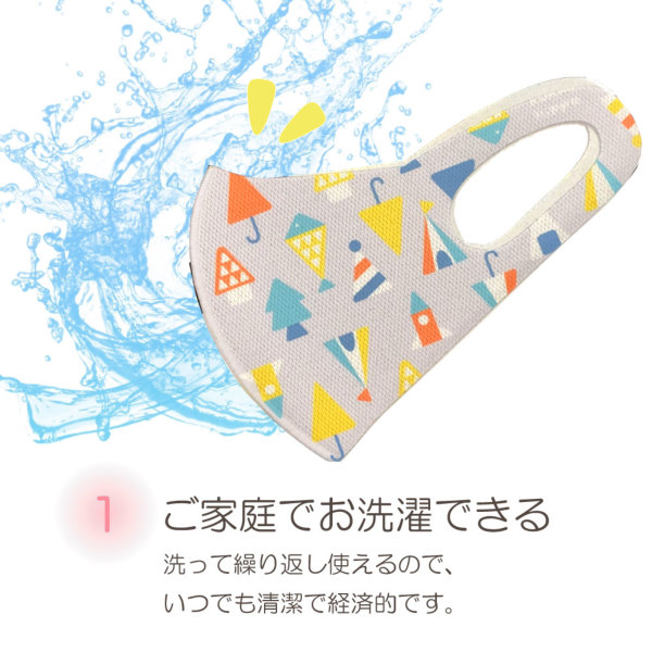 洗える立体マスク【サンカク】