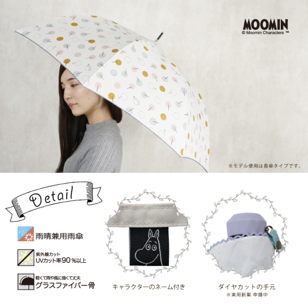 雨晴兼用折りたたみ雨傘【ムーミン/ムーミン谷の夏まつり】