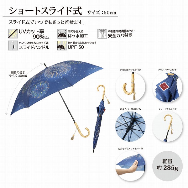 期間限定sale Nugoo 拭う の晴雨兼用日傘 乱菊 薄青 Line Drops